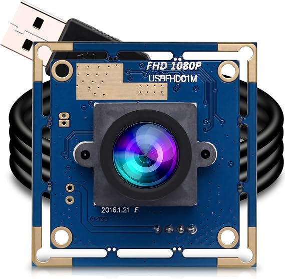 ELP USB Security Camera Module, 1080P/30FPS Wide Angle High Speed PC Camera