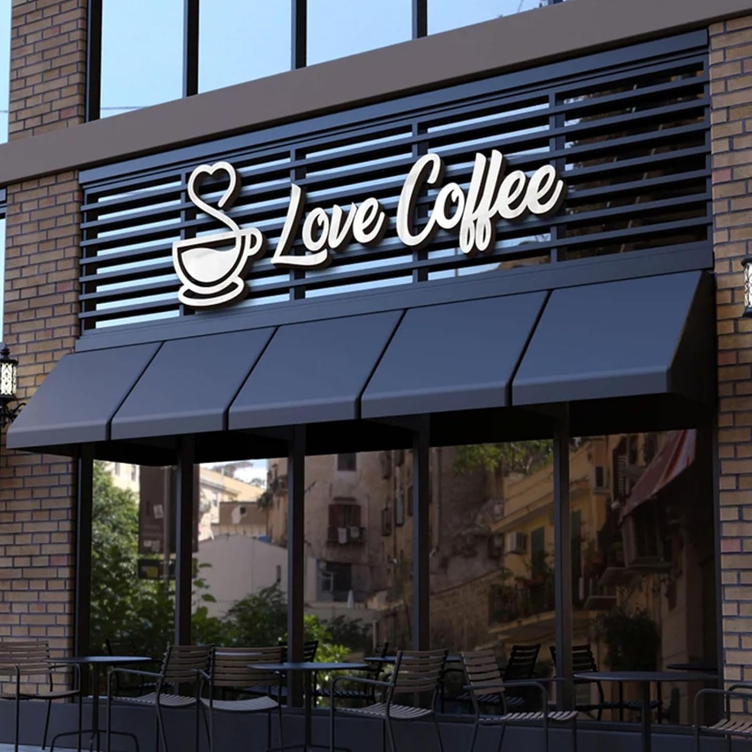Custom Business Logo Sign,Customizable 3D Laser Cut Metal Letter Number Sign, Personalized Large Non-Illuminated Channel Letters for Storefront Salon Barbershop Retail Shop Company Office Gift
