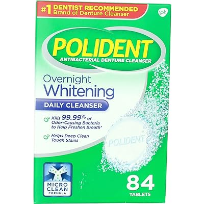 Polident Overnight 84ct Size 84ct Polident Overnight 84 Count Pack of 2