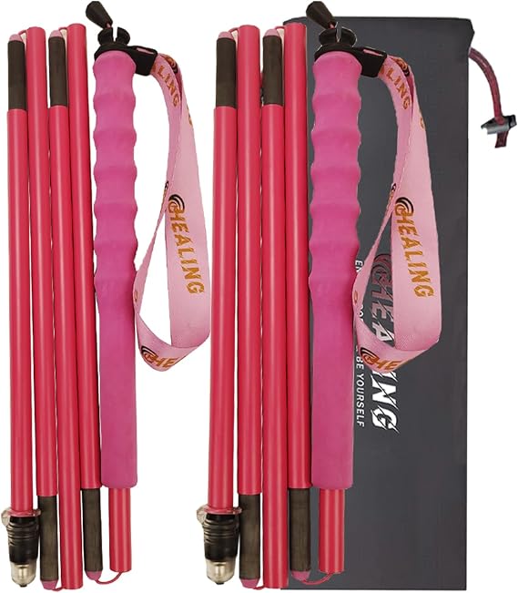 OKHEALING High Strength Carbon Fibre Trekking Poles 2 pcs, Folds Into 5 Sections, Lightweight and Strong, Protects Joints, Suitable for Hiking, Trekking and Mountaineering