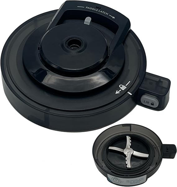 Replacement Outer Bowl Lid and Paddle, compatible with Ninja Creami Ice Cream Maker: NC500, NC501, NC501H, NC501HBL and NC501HGN Series (Outer Bowl Lid+Paddle)