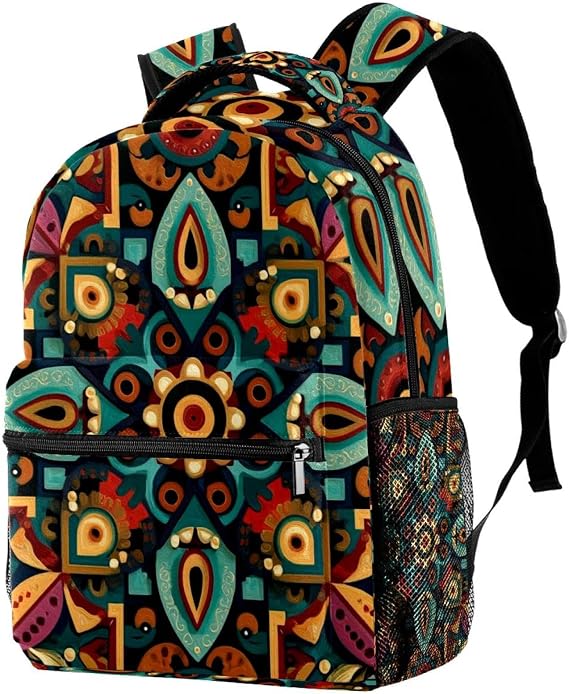 Art Retro Ethnic Pattern (3) Laptop Backpack for School