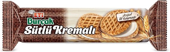 Eti Burçak Sütlü Kremalı Yulaflı Bisküvi 100 g x 12 Adet