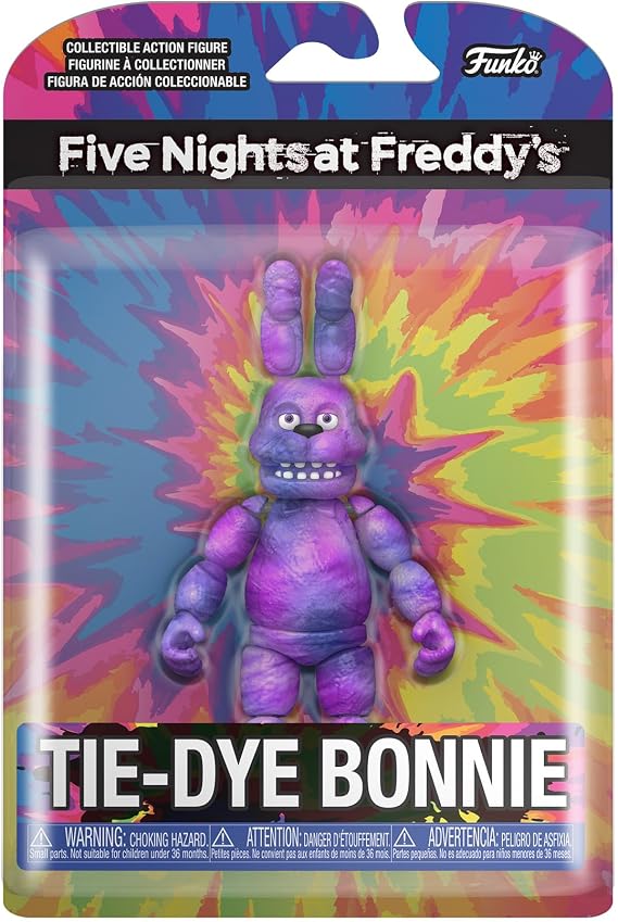 Funko Action Figure 5": Five Nights At Freddy's (FNAF) TieDye - Bonnie the Rabbit - Collectable Toy - Gift Idea - Official Merchandise - Video Games Fans | Official Video Games Merch - Collectable Action Figure Toy - Birthday Gift Idea for Boys, Girls, Kids and Adults