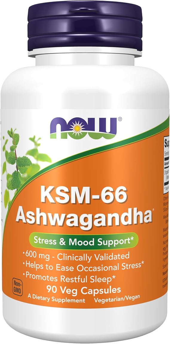 Now Supplements, KSM-66 Ashwagandha, Stress & Sleep Support*, 90 Veg Caps