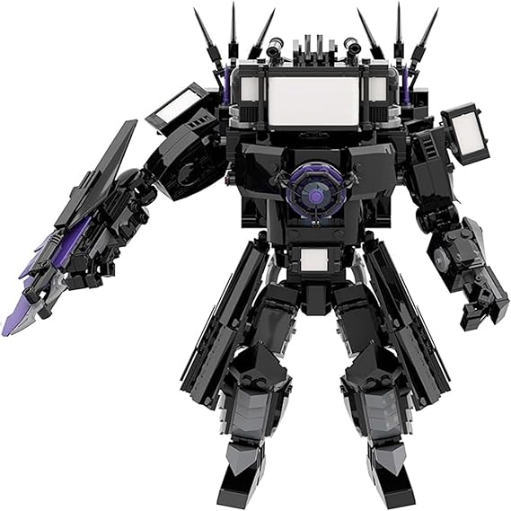 Toilet Titan Building Blocks Toy Cameraman Speakerman Clock TV Man Monitor Action Figure Model Horror Game Multiverse Upgraded Adults Kids Fans Collectible Animation Birthday Gift B