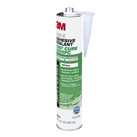 3M Marine Adhesive/Sealant Fast Cure 4200, 06564, Black, 1/10 Gallon