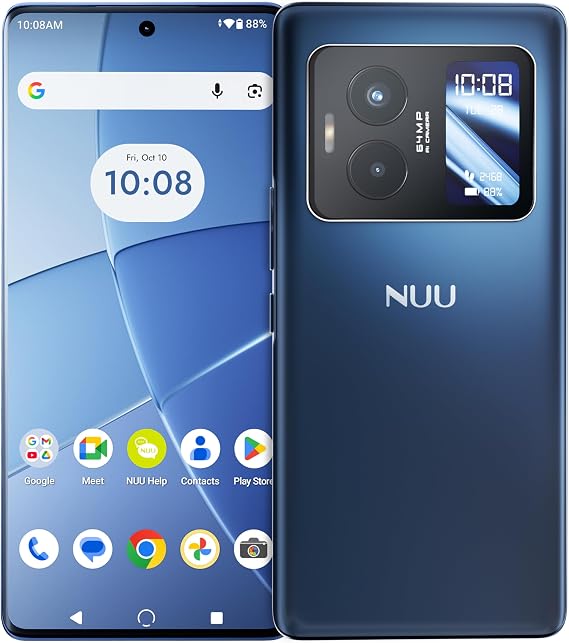 NUU B40 5G Cell Phone Unlocked, T-Mobile,8GB+256GB, Midnight Grey