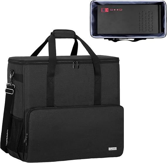 CURMIO PC Carrying Case, Desktop Travel Bag for Full Computer Tower, Black
