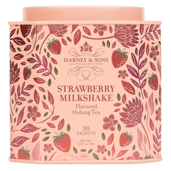 Harney & Sons Strawberry Milkshake Oolong Tea, 30 Sachets in Tin