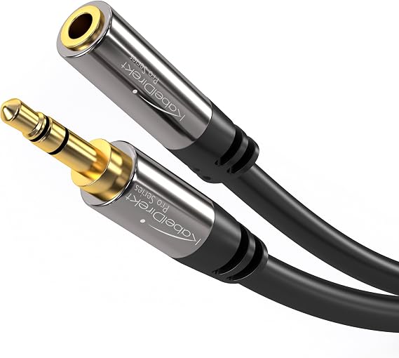 KabelDirekt Headphone 3.5mm Extension Lead Cable 6.5ft