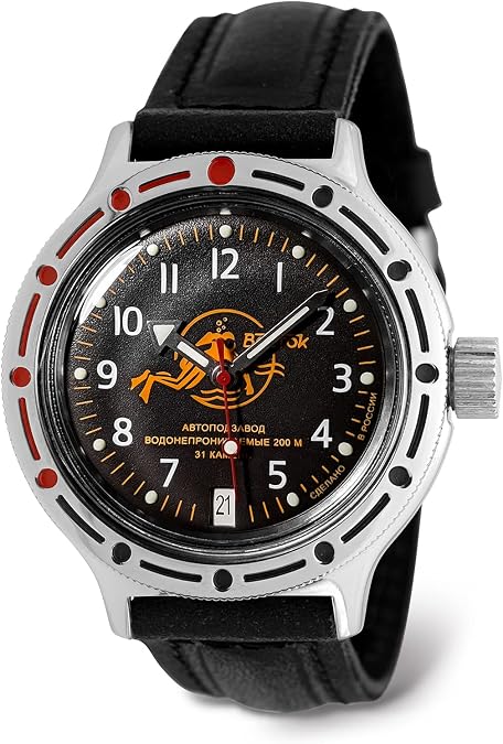 VOSTOK | Scuba Dude Amphibian Automatic Self-Winding Russian Diver Wrist Watch | WR 200 m | Amphibia 420380 |Fashion | Business | Casual Men's Watches