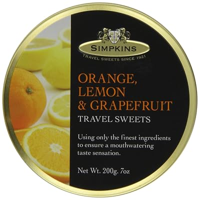 Simpkins Orange, Lemon and Grapefruit Drops 200 g Pack of 6