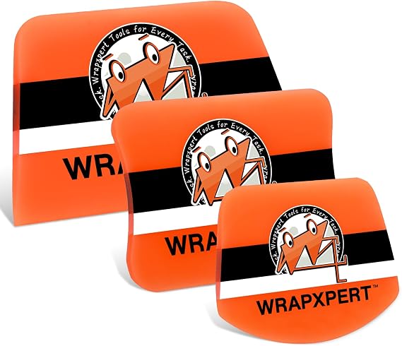 WRAPXPERT PPF Squeegee Kit, 3 PCS PPF Tools Window Tinting V-Blade Scraper for Window Film Application,3 Different Sizes for Paint Protection Film, Squeegee for Window Cleaning