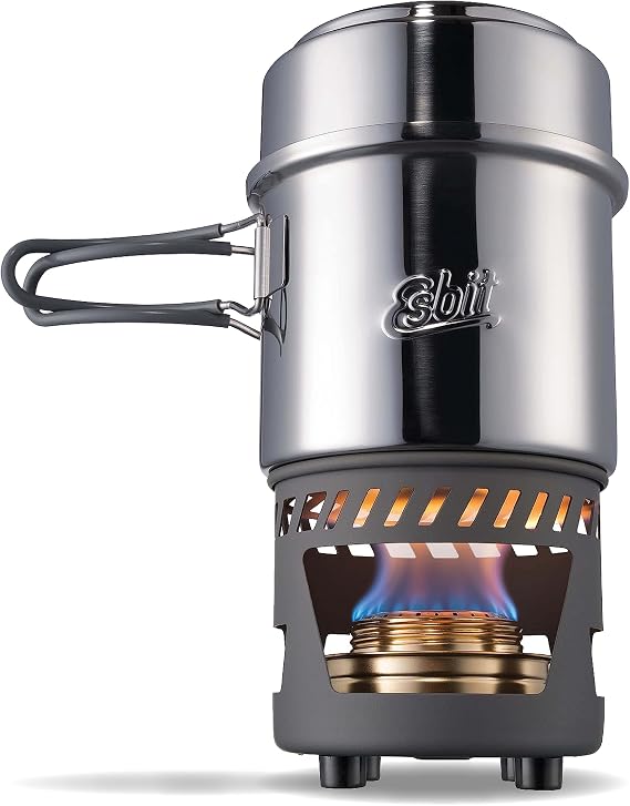 Esbit ESCS985ST0 Outdoor Stainless Steel Cookware Set, 32.8 fl oz 985 ml, Alcohol Burner