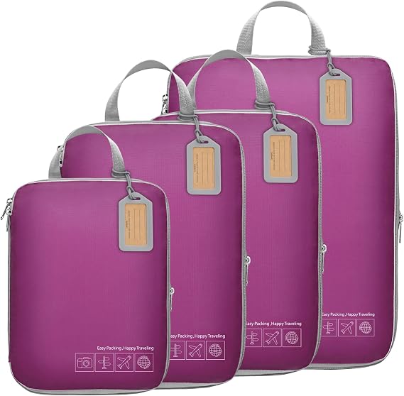 Cambond Compression Packing Cubes for Travel - Luggage Suitcase Organizer