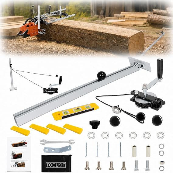 Podoy Chainsaw Mill Winch Kit with Lever Arm Anchor System for Sawmill