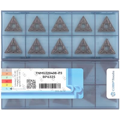 CNC Carbide Inserts TNMG432  TNMG220408-MD for Metal Lathe Cutting Steel, Semi-Finishing chipbreaker for Turning Cutter, 10 PCS.