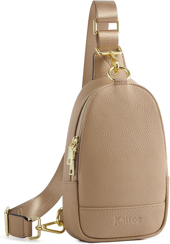Kattee Leather Crossbody Sling Bag for Women | Compact leather sling with RFID-blocking pocket for secure everyday carrying.