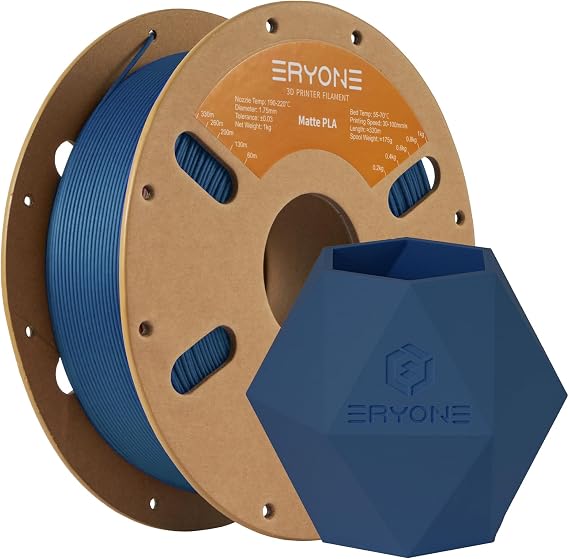 ERYONE Matte PLA Filament for 3D Printer, Filament 1.75mm +/- 0.03mm, 1kg (2.2LBS)/Spool, Navy Blue