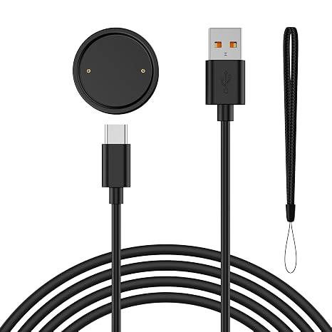 Vancle Charger for Amazfit Bip 6/Active 2, Magnetic Charging Cable Cord for Active 2, Amazfit Bip 6 Smart Watch (3.3ft/1m)