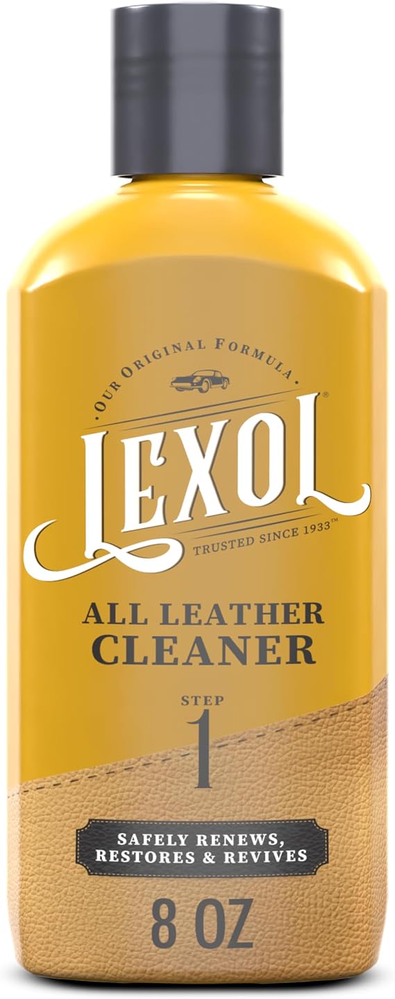Lexol All Leather Cleaner 8 oz Deep Cleaning formula for car interior, couches, furniture, shoes, boots, purses, jackets, gloves, saddles and motorcycle gear