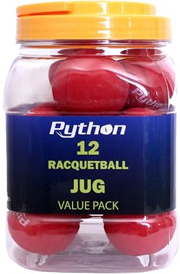 Python Red Racquetballs Value Pack - 12 Ball JugLightning Fast!