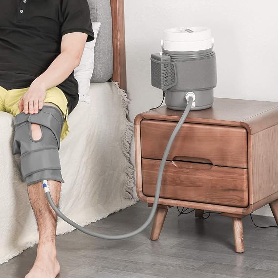 EVERCRYO Cryo Cuff Knee Cold Therapy Machine, Cryotherapy Cold Pack with Gravity-fed Cooler, Effective Knee Cold Compress Kit
