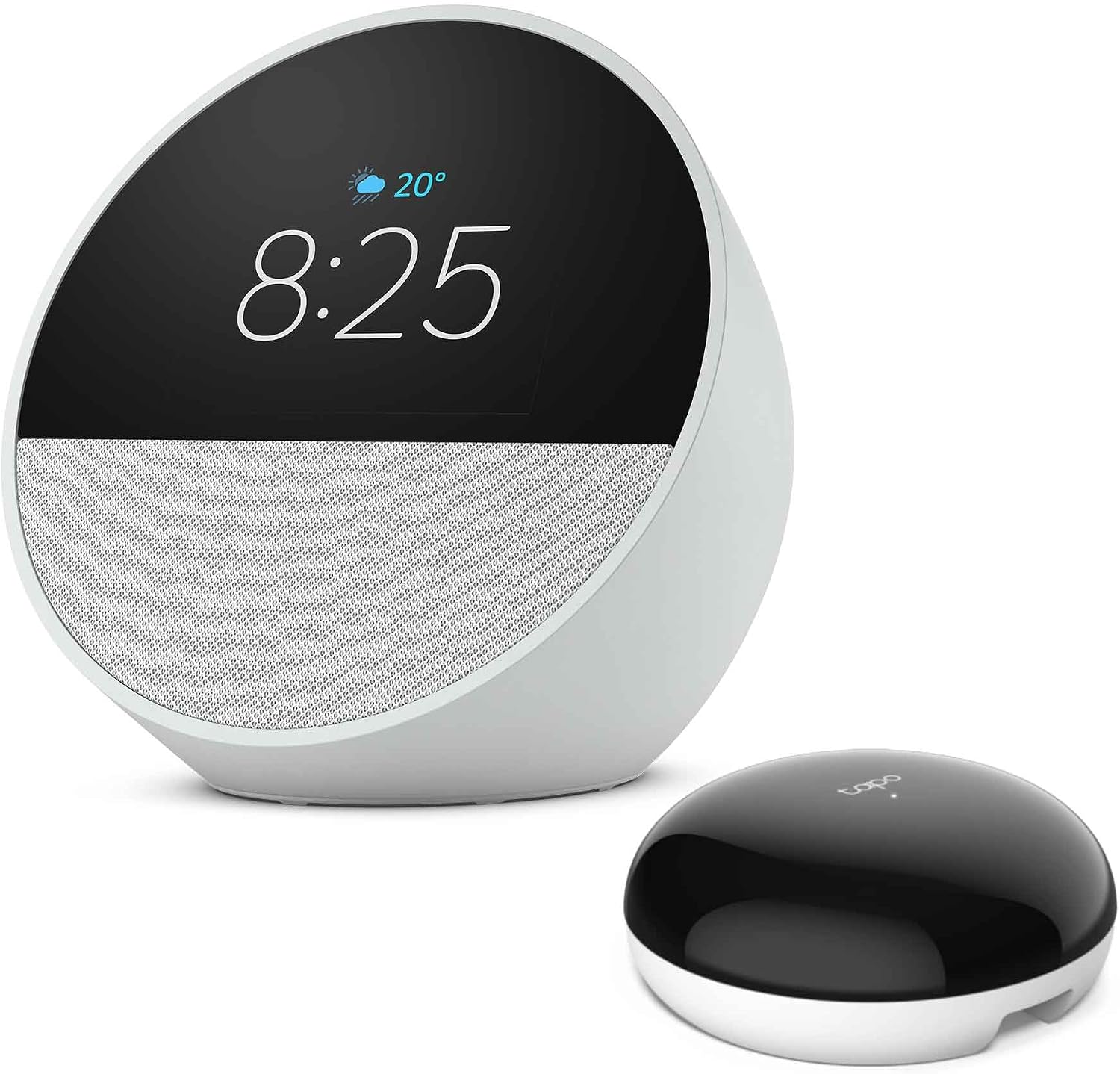Echo Spot Glacier White + TP-Link Tapo H110 Smart Remote Control