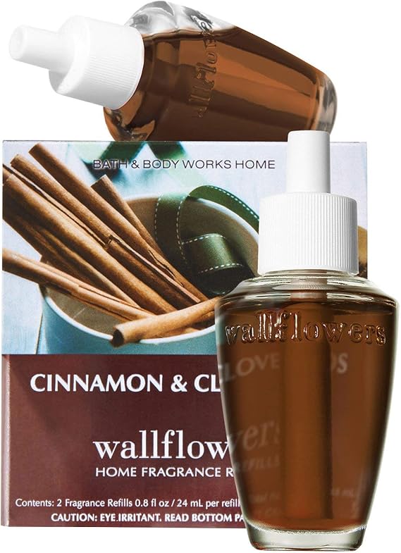 Bath & Body Works Cinnamon and Clove Buds Wallflowers - Slatkin & Co. Home Fragrance Diffuser Refills - 2 bulbs
