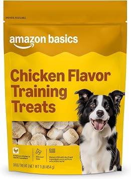 Amazon Basics Chicken Flavor Training Treats for Dogs, 1 lb. Bag (16 oz) (Previously Wag)
