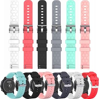Bands for AGPTEK LW11/uaue T60,T50S/Csasan T70/TOZO S3,S5/BOOOMIC IDW25/QONBINK L70/Soudorv T70 Replacement Wristbands Colourful Silicone Bracelet 22MM Quick Release Strap Arm Bands, Soft and Durable