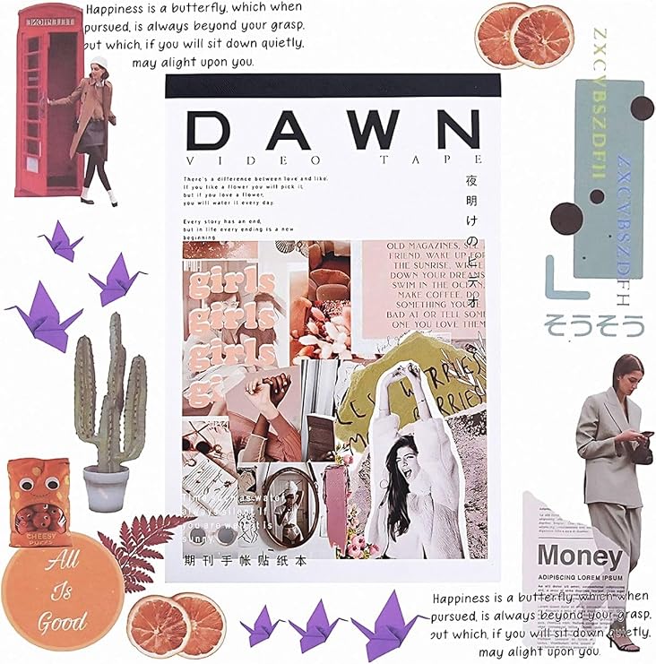 GUGUK Dawn Temalı 50 Sayfa Sticker Defteri • Scrapbooking • Bullet