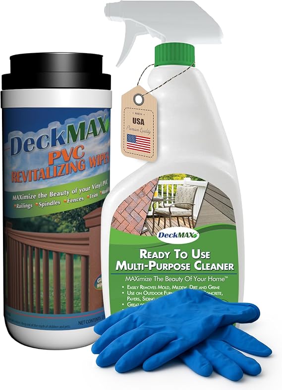 PVC Wipe Bundle-Clean & Revitalize PVC Railings & Trim with Our PVC Wipe Bundle. Contains Complete kit to Clean and revitalize Your PVC railings, Posts & Trim Boards! Easy to use Wipes