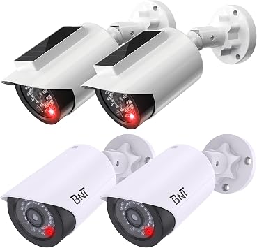 BNT Dummy Fake Security Camera,Solar Powered Fake Security Camera