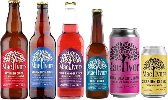 Mac Ivors Irish Cider Collection, Mixed Variety Case | 6 Pack