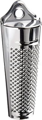 Nutmeg Grater With Storage, Ginger Garlic Kitchen Planer Lemon Hand Held Stainless Steel Nutmeg Grater Nutsilver,size:13.9  5  2.3 cm