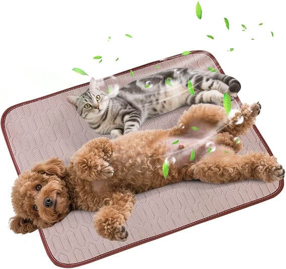 PETCUTE Dog Cooling Mat, Pet Self-Cooling Mat, Summer Cool Pads, Non-Slip Dog Sleeping Pad, Foldable Washable Cool Blanket for Dogs & Cats,Suitable for Indoor and Outdoor Use,XS
