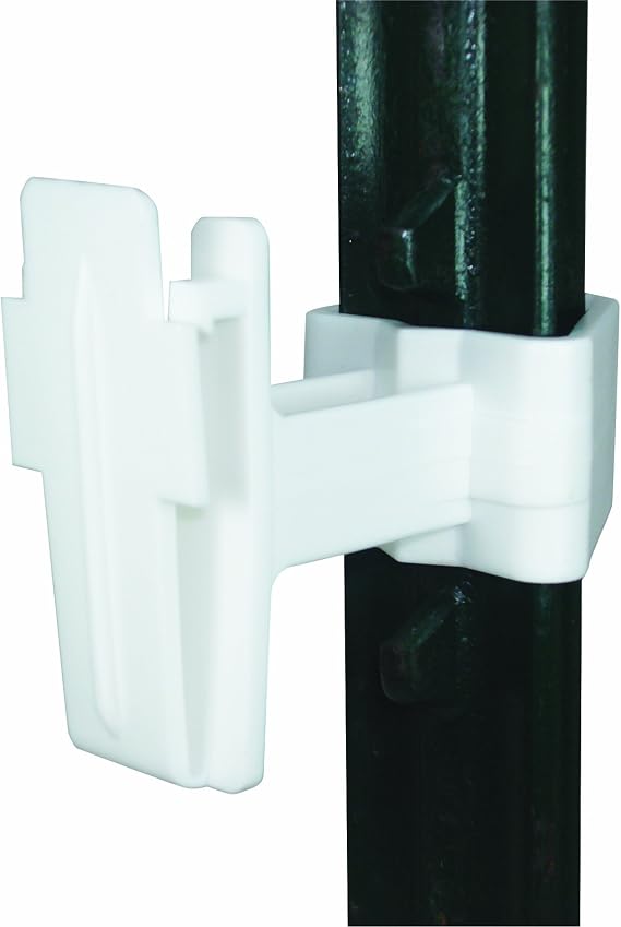 T-Post Polytape Insulator, 2-Inch, White