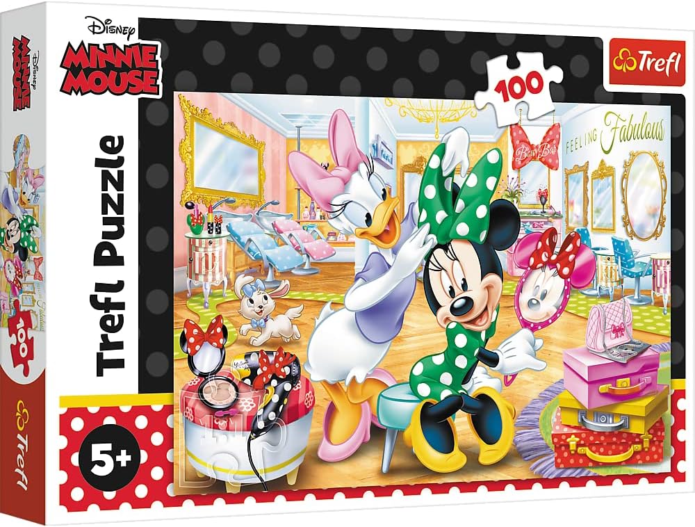 Trefl, Puzzle, Minnie at Beauty Studio, Disney Minnie, 100 pieces, for children over 5 years old