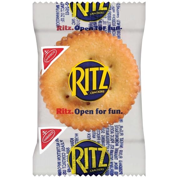 Nabisco Ritz Crackers, Classic Butter Flavor, Individual Snack Packs, 300 Count Bulk Case, 0.23 oz Each