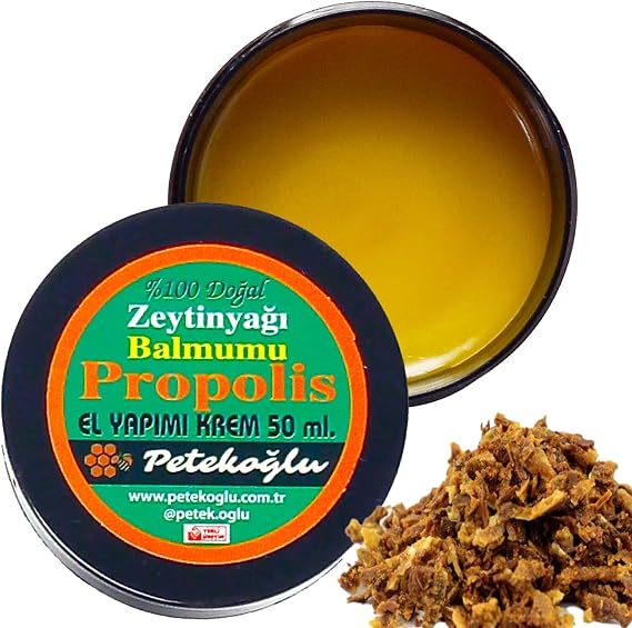 Petekoğlu Raw Propolis Wax Olive Oil Handmade Natural Repair Cream 50 ML