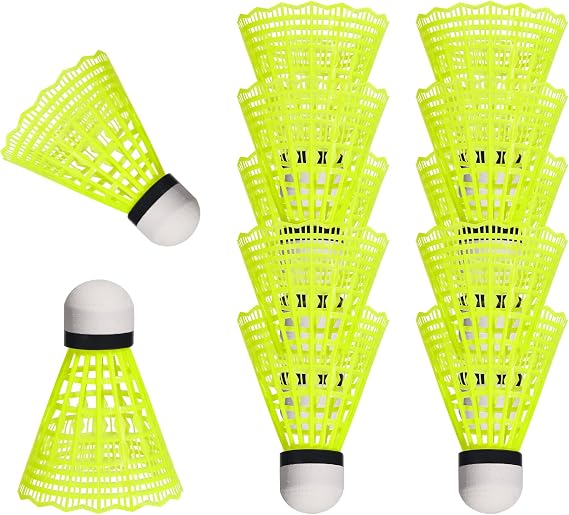 ZIYIZE 12 Pack Nylon Badminton Shuttlecocks Badminton Birdie Balls with Great Stability and Durability,Shuttlecock Indoor Outdoor Sports Hight Speed Training