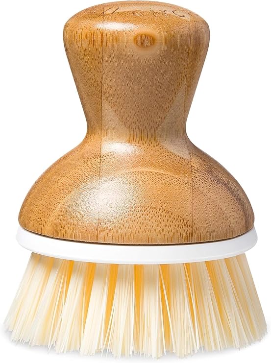 Full Circle Bubbly Palm Brush, Dish Scrub Brush for Nonstick, White