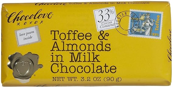 Chocolove Choc Bar Mlk Choc Toffee Almnd