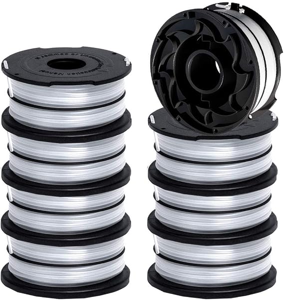DF-065 Replacement Spool for Black and Decker GH710 GH700 GH750 String Trimmer, 36ft 0.065 inch Auto-Feed Dual Line Edger Parts 90517175 DF-065-BKP (8 Pack) by TOPEMAI