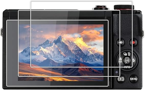 kinokoo Screen Protector for Canon G7 X Mark III/Canon PowerShot V1 | 3 Pack 0.25mm 9H Hardness Canon G7X III/ V1 Tempered Glass Film - Anti- Scratch &Easy Installation