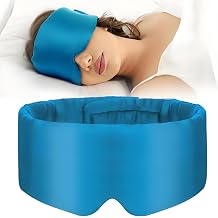Sleep Mask, 100% Natural Mulberry Silk Eye Mask for Women and Men with Adjustable Strap, Large in Size, Blindfold for All Night Sleep