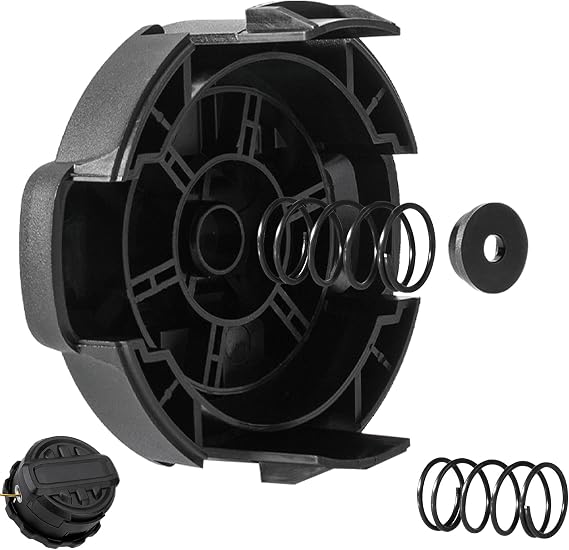 DWO1DT995 Weed Trimmer Head Cap Replacement for Dewalt String Trimmer Head | with Weedeater Spring and Cap Parts, String Trimmer Cap Cover for Dewalt DCST922P1 DCST922B DCST972X1, Black