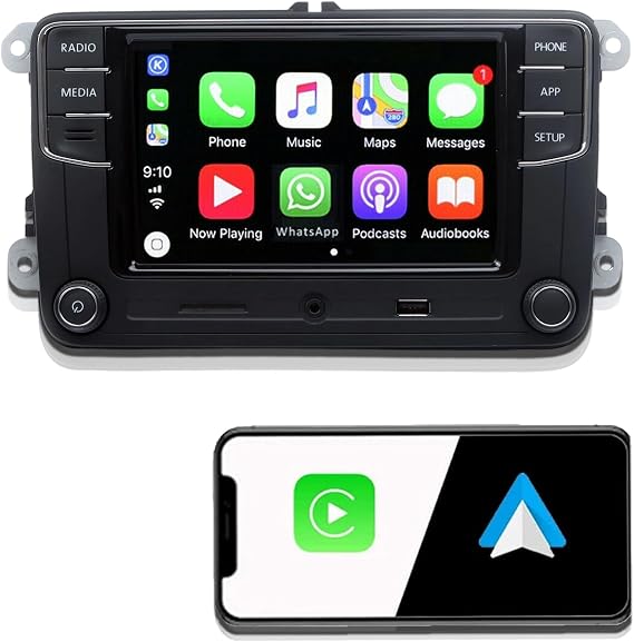 CarPlay 6.5in MIB RCD330 Touchscreen 187B 6RD035187 B Replacement for VW Jetta Golf MK5/MK6 CC Caddy Polo EOS Passat Scirocco Tiguan Touran Transporter